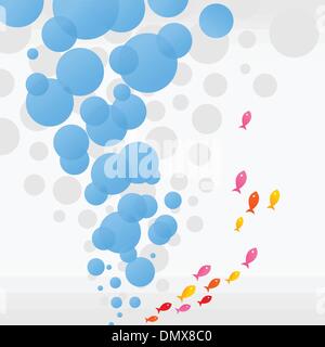 Flug der Fische Stock Vektor