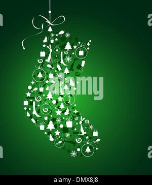 Weihnachts-Strumpf für Ihr design Stock Vektor