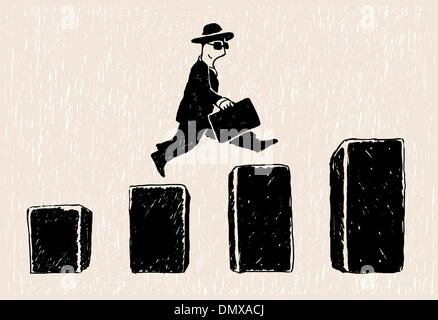 Geschäftsmann springen Stock Vektor