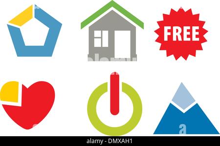 Satz von abstrakte Symbole Stock Vektor