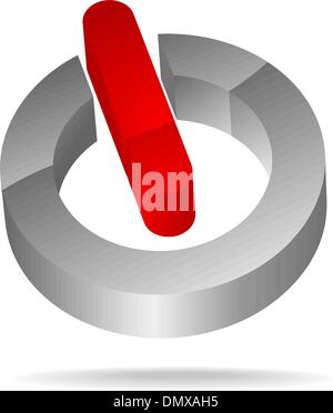 Schalter ein / aus symbol Stock Vektor