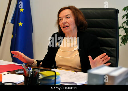 Neuen tschechischer Botschafter in Slowakei Livia Klausova spricht mit tschechischen Journalisten in ihrem Büro in Bratislava, Slowakei am 17. Dezember 2013. (CTK Foto/Jan Koller) Stockfoto