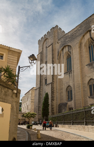 Hinten den Papstpalast Avignon, Frankreich. Stockfoto