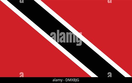 Flagge von Trinidad und Tobago Stock Vektor