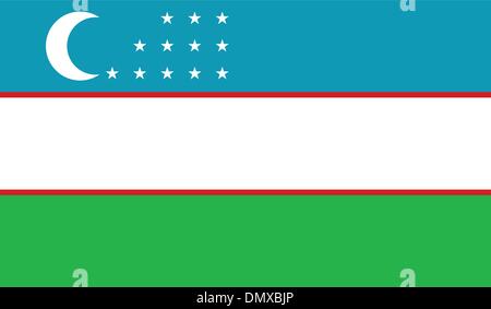 Usbekistan-Flagge Stock Vektor