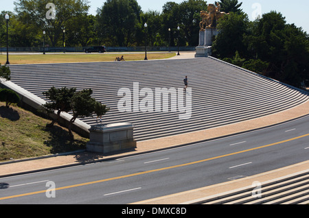 WASHINGTON, DC, USA - Treppe an der Schleuse am Potomac RIver. Stockfoto