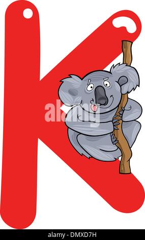 K für koala Stock Vektor