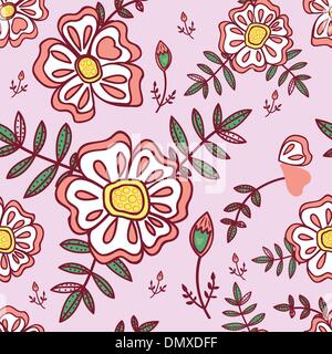 Nahtlose Muster mit abstrakten Blumen Stock Vektor