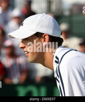 11. Februar 2006; La Jolla, Kalifornien, USA; TENNIS: MIKE BRYAN spielen Doppel 2006 Davis-Cup-am La Jolla Strand und Tennis-Club in La Jolla obligatorisch Credit: Foto von John Hardick/ZUMA Press. (©) Copyright 2006 von John Hardick Stockfoto