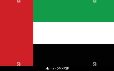 Flagge der Vereinigten Arabischen Emirate Stock Vektor