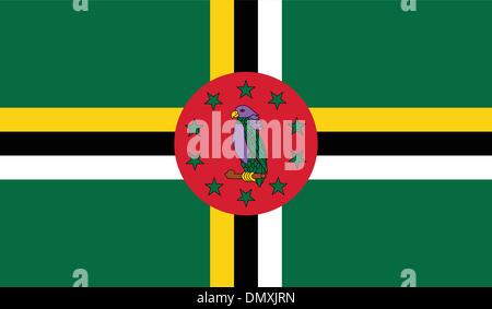Dominica Flagge Stock Vektor