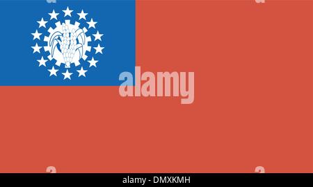 Vektor-Illustration der Flagge von Myanmar Stock Vektor