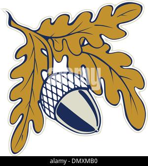 Eichel-Zweig Stock Vektor