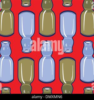 Glas Flasche Hintergrund Stock Vektor