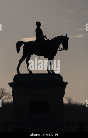 Statue von Henri d ' Orléans Duc D'Avmale in Chantilly, Frankreich Stockfoto