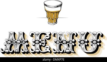 leere Glas Menü Stock Vektor