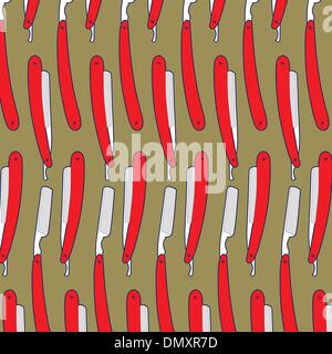 Gefahr Rasur Rasierer Muster Stock Vektor