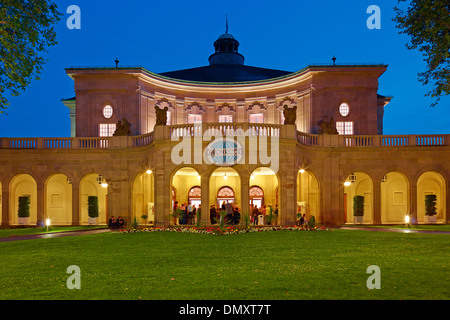 Eingang von der Regentbau Gebäude am Kurpark in Bad Kissingen, untere Franken, Bayern, Deutschland Stockfoto