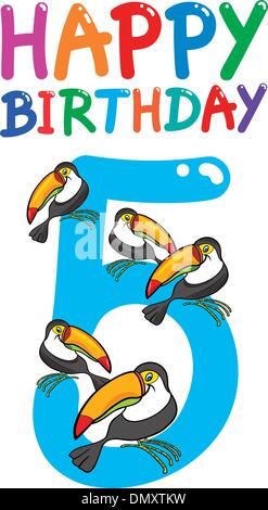 fünften Geburtstag-Jahrestag-design Stock Vektor