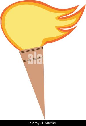 Vektor-Illustration einer Fackel. EPS10 Stock Vektor