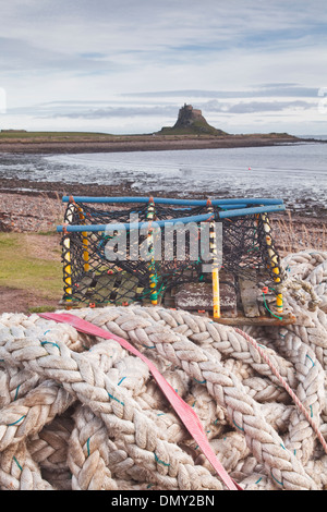 Lindisfarne Schloß auf Holy Island, Northumberland. Stockfoto