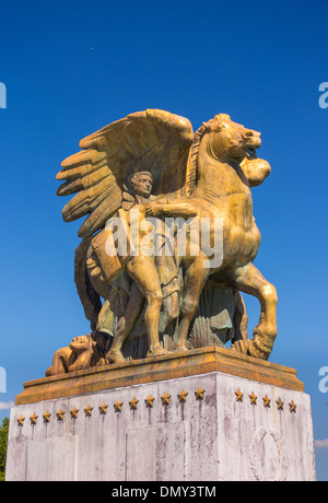 WASHINGTON, DC, USA - Bronze-Skulptur "Aspiration und Literatur" von Bildhauer James Earle Fraser. Stockfoto