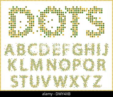 Halbton-Alphabet. Stock Vektor