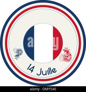 Bastille Day Feier Stempel Stock Vektor