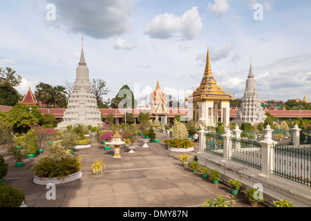 Das Gelände des Königspalastes, Phnom Penh, Kambodscha Stockfoto