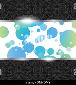 Abstrakte metallischen Hintergrund mit floralen Textur Stock Vektor