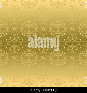 Vektor golden Musterdesign mit flora Stock Vektor