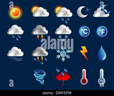 Wetter-Icons set Stock Vektor