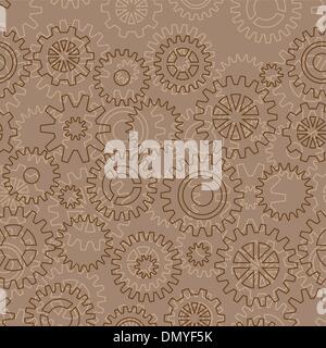 Nahtlose Muster mit Zahnrädern Stock Vektor