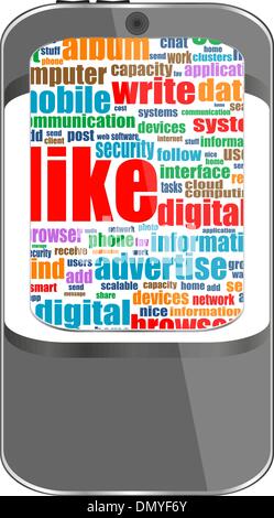 Vektor Smartphone social Media Thema Stock Vektor