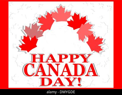 Happy Canada Day Vektor Karte Stock Vektor
