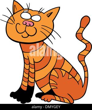 roten sitzende Katze Stock Vektor