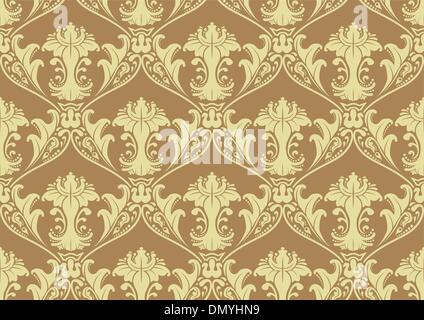 Seamless Damask Wallpaper Stock Vektor