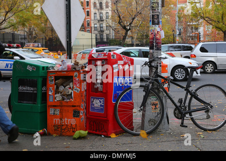 Ein düsterer Straße Ecke in der Lower East Side von Manhattan Stockfoto