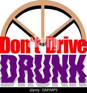 nicht betrunken Auto fahren Stock Vektor
