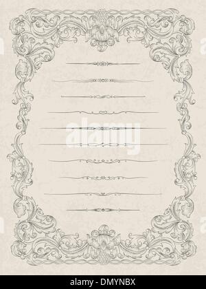 Satz von Elementen für abstrakte Zertifikat-Design, Vektor-eps10 Stock Vektor