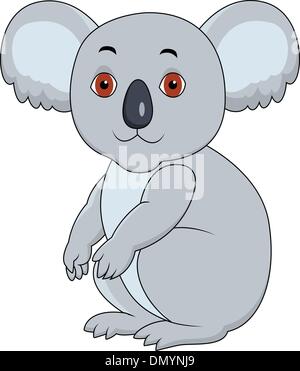 Koala-Cartoon-Sitzung Stock Vektor