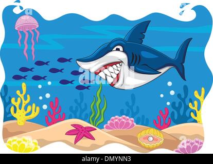 Hai-cartoon Stock Vektor