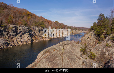 MARYLAND, USA - Potomac River, C & O Canal National Historic Park. Stockfoto