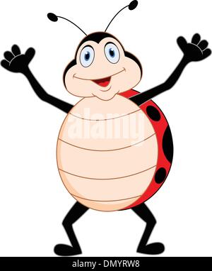 Marienkäfer-cartoon Stock Vektor