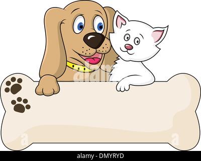 Katze und Hund Stock Vektor