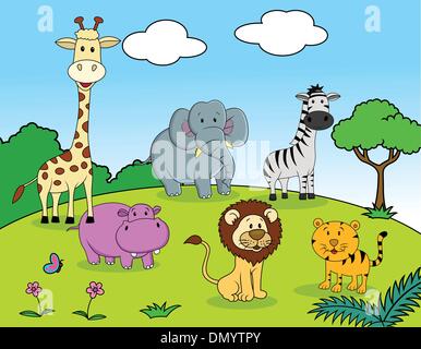 Safaritiere Stock Vektor