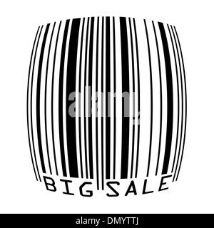 Big Sale Barcodes aller Daten ist fiktiv. EPS 8 Stock Vektor