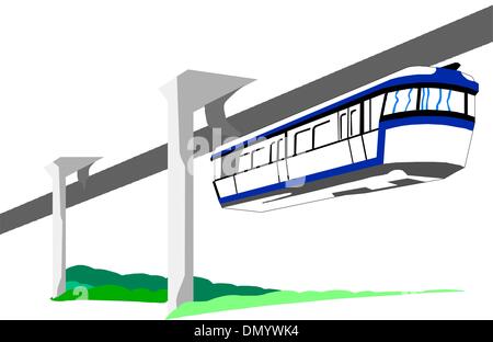 Monorail. Moderner Bahnhof Stock Vektor