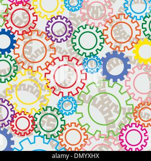 Vektor bunte Zahnräder Stock Vektor