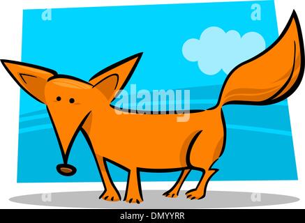 Cartoon-Illustration der Rotfuchs Stock Vektor